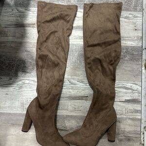 Refresh Tan Over-the-Knee Women's Boots
